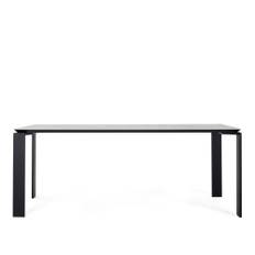 Kartell - Four Table Marble Finish 6523, 190x79, White/Black - Skrivbord - Ferruccio Laviani - Svart,Vit - Metall/Sten