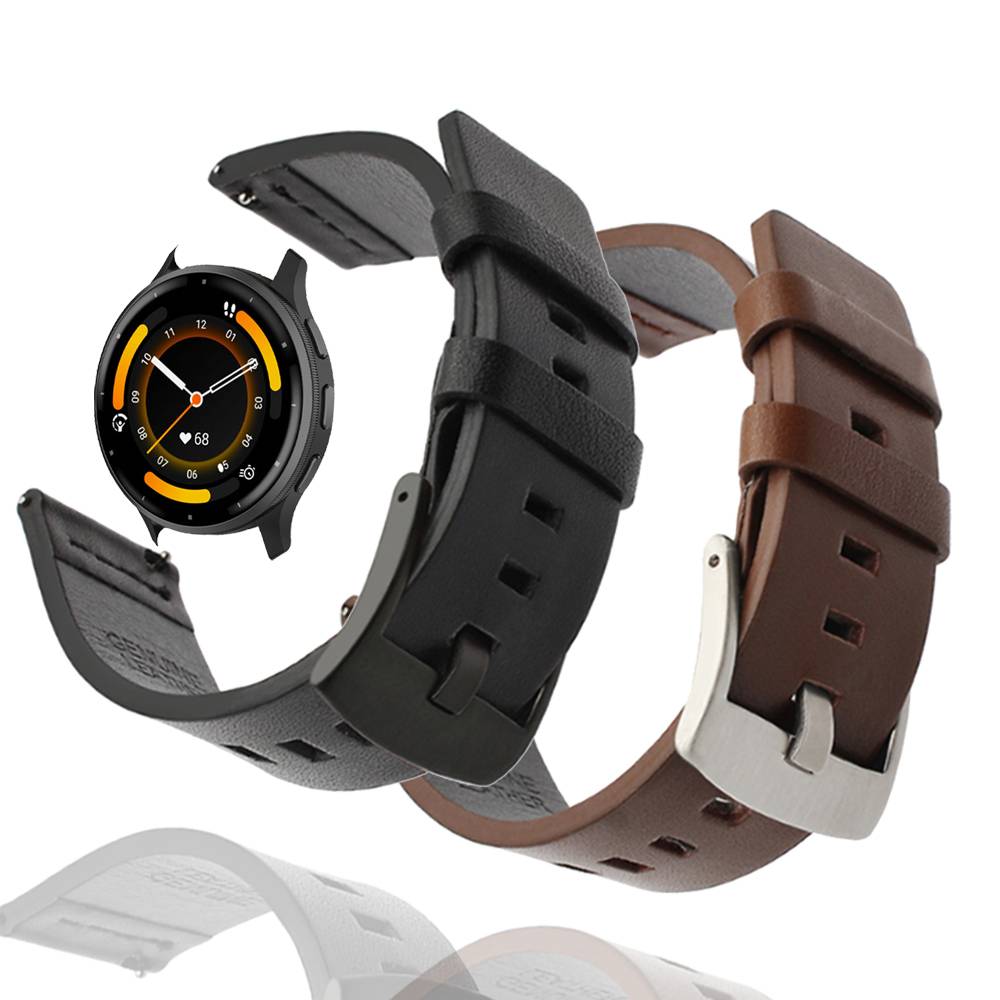 Leather 22mm Watch Strap For Garmin Venu 3/2 Band Forerunner 265 255 Music 745 Watchband Bracelet For Garmin Vivoactive 4 Band