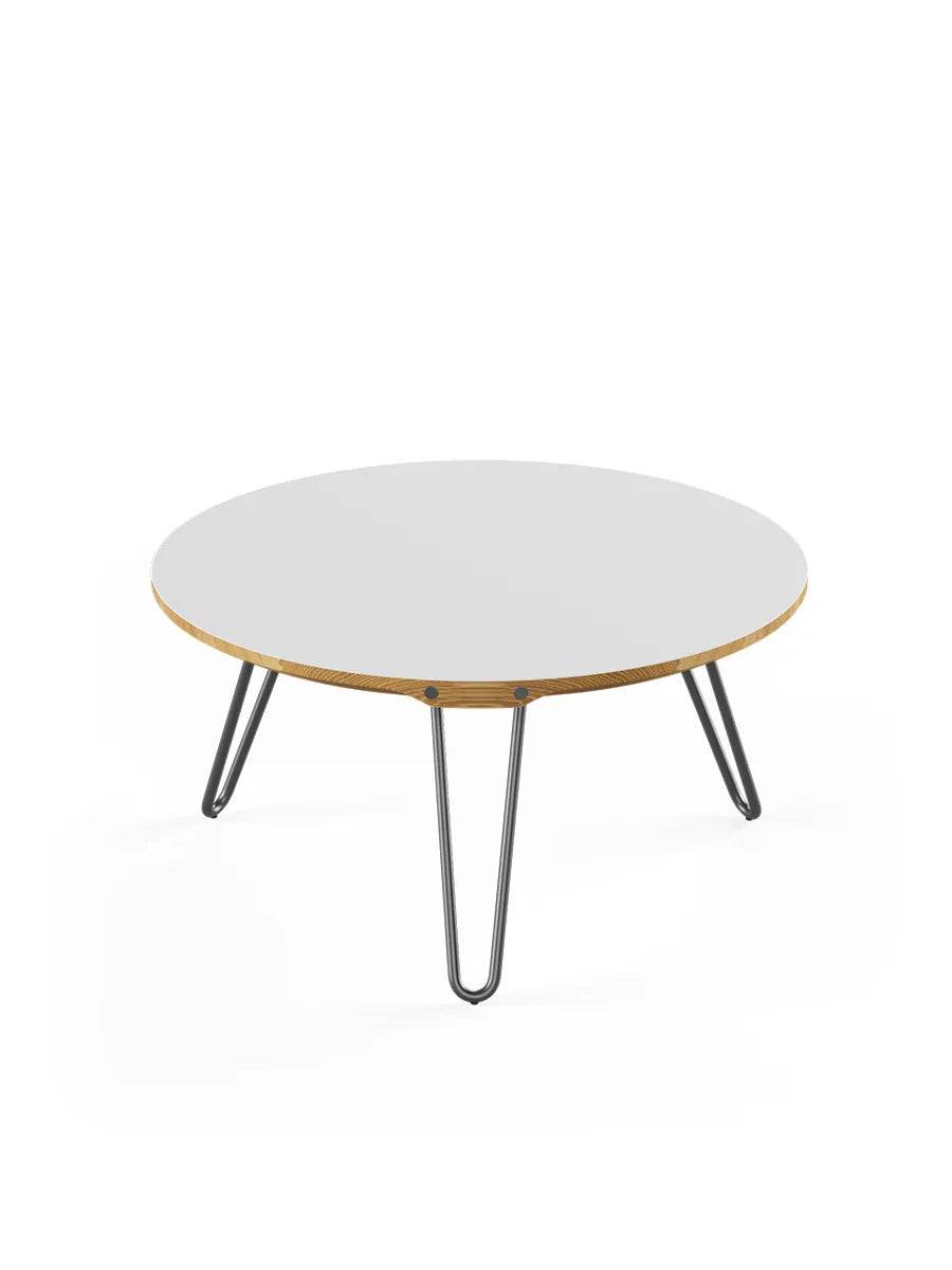 AK1811 Sidebord fra Naver Collection Ask olie / H: 42 cm / Sort pulverlakeret - Jacobsen Plus