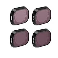 Uvafly Mini 4 Pro ND-filter, neutralt densitetsfilter, kameraobjektivfilterset för DJI Mini 4 Pro drönartillbehör, 4-pack (ND8/ND16/ND32/ND64) – plastversion