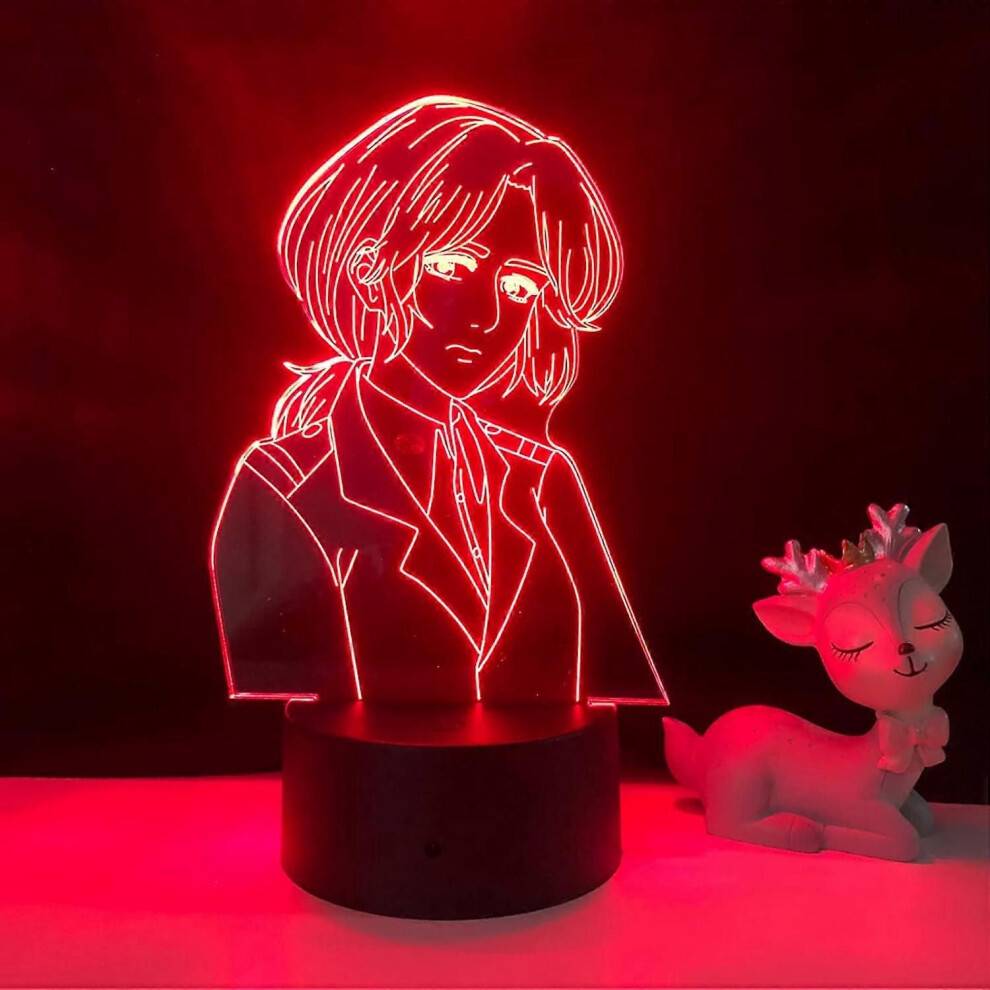 Kimetsu Tanjiro Kamado Figur Led Nattljus för Barn Sovrum Inredning Nattlampa Barn Skrivbord 3D La