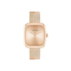 Sculpted Square Mesh Bracelet Watch - Gold - One Size