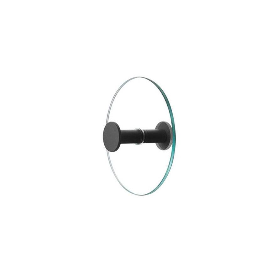 SPOT KNAGE M/SPEJL SORT DIA12CM