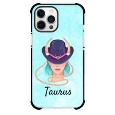 Zodiac Sign Taurus Phone Case For iPhone Samsung Galaxy Pixel OnePlus Vivo Xiaomi Asus Sony Motorola Nokia - Taurus Sign On Blue Watercolor Background