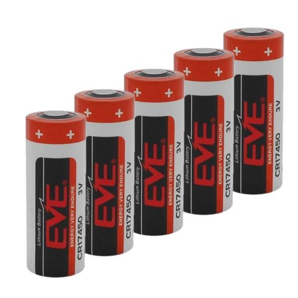 EVE CR17450 / CR17450E-R Lithium batteri | 3V 2,4 Ah 5st