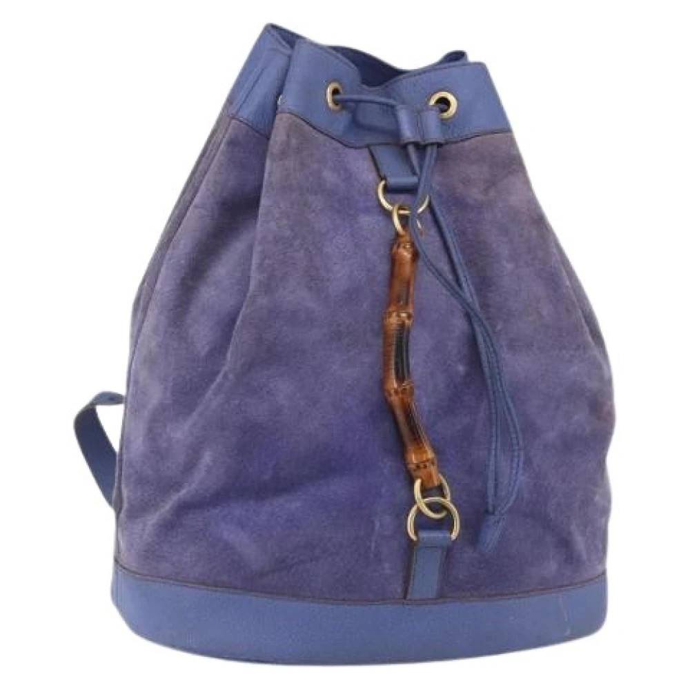 Gucci Vintage - Pre-owned Suede Vintage Backpack Vintage - Dam - ONE Size - Läder