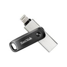 SanDisk iXpand Go 128GB USB 3.0 / Apple Lightning Sort Sølv