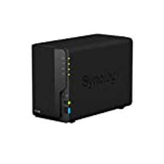 Synology DS218+-2G 2-Bay 20TB bunt med 2X 10TB WD100EFAX röd