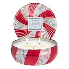 Voluspa - CRUSHED CANDY CANE - 3 WICK TIN CANDLE