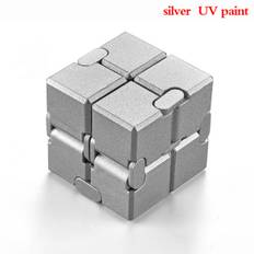 Dekompressionslegetøj Premium Metal Infinity Cube Bærbar Sort