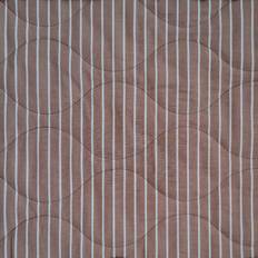 Quilt med striber i latte/ hvid