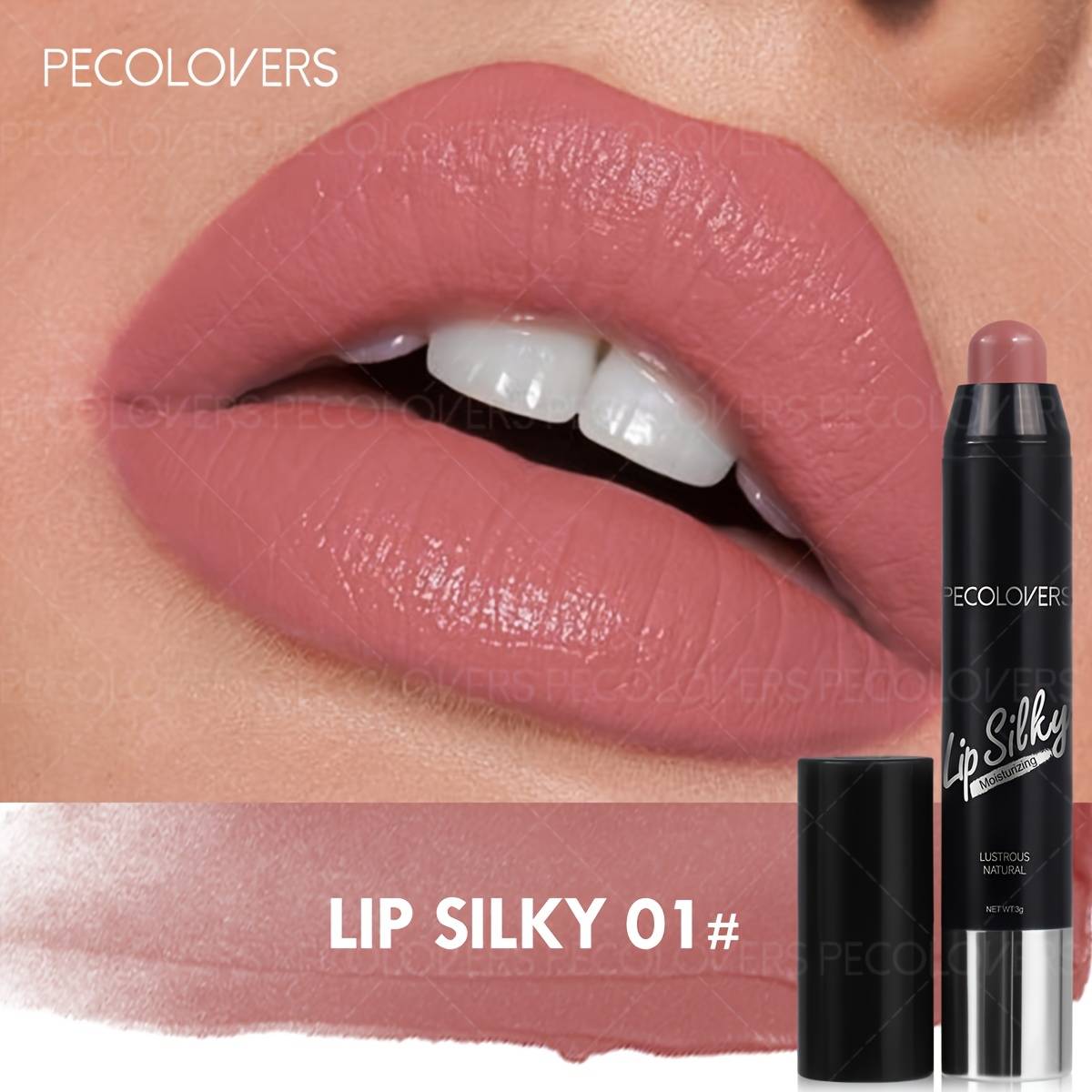 TEMU Lipstick Pen - Nude Pink Jelly Lip Glaze With , Long-lasting Moisturizing, Waterproof And Cup Formula