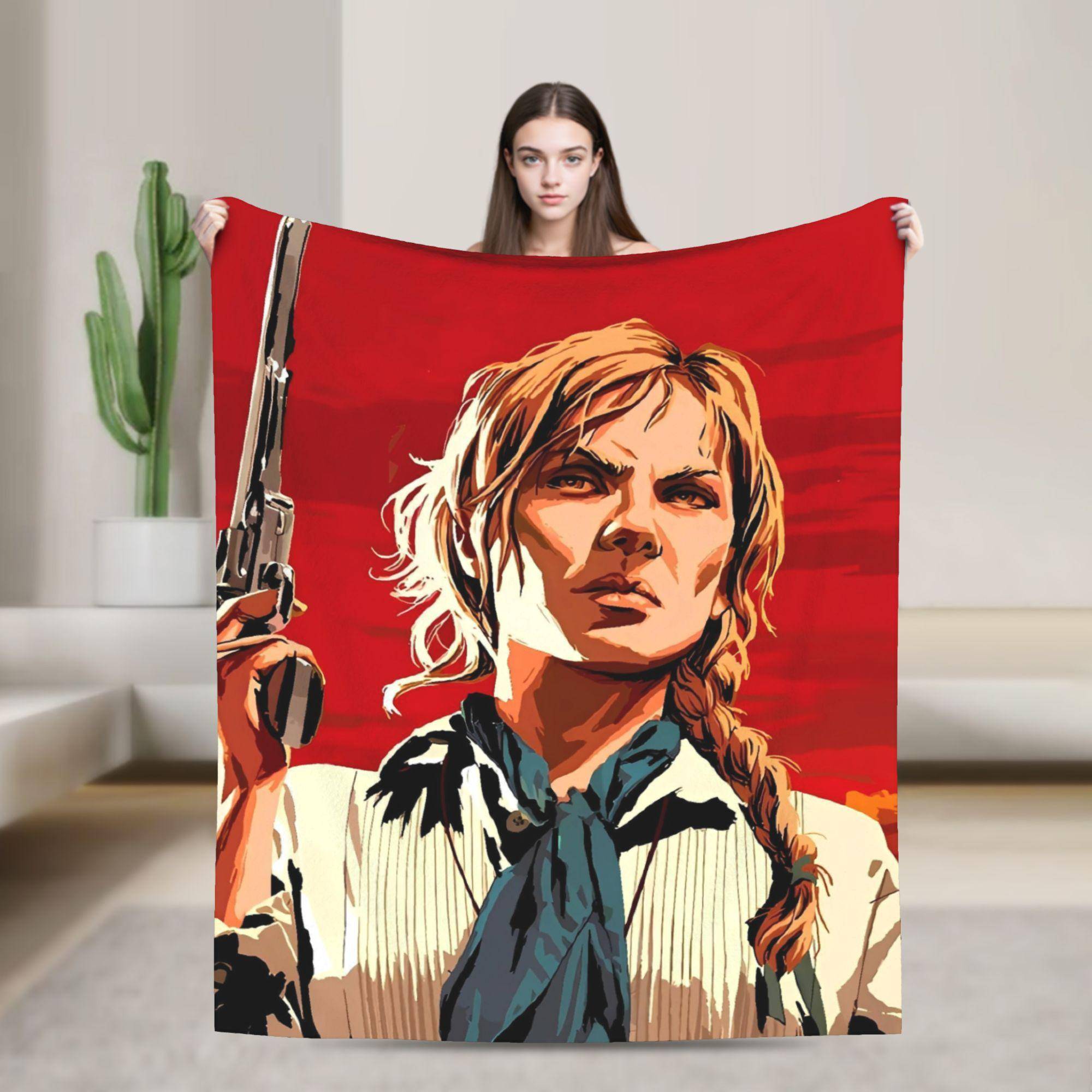 Arthur Red Dead Redemption 2 Filt Kvalitet Mjuk Varm Pläd Vinterresor Kontor Soffa Säng Fluffig Sängöverkast