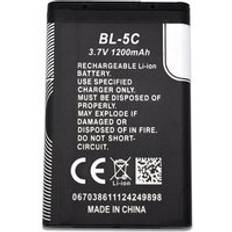 3.7v 1200 mah batteri bl -5c bl5c bl 5c uppladdningsbara batterier för nokia 2112 2118 2255 2270 2280 2300 2600 2610 3125 3230 1 st - Röd