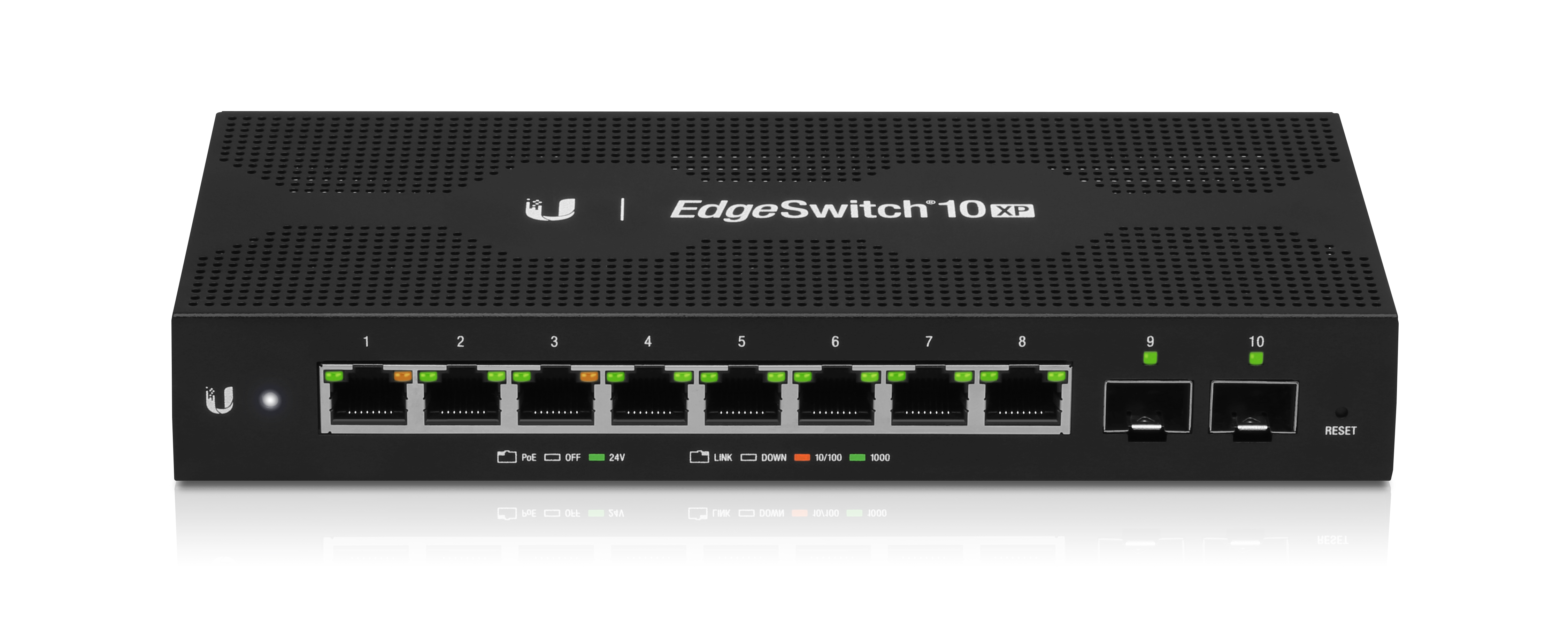 Edgeswitch 10XP 8xGE w 24v Passive PoE 2xSFP