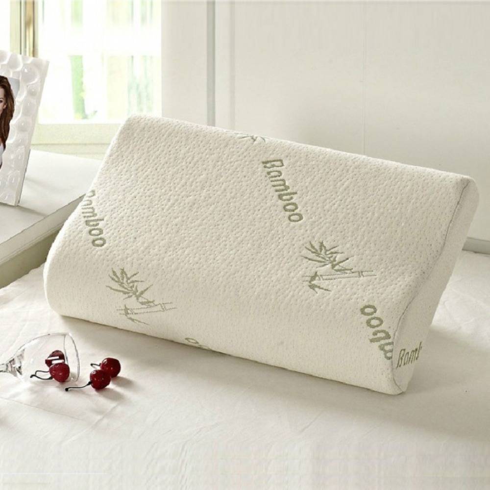 New Slow Rebound Bamboo Fiber Pillow Health Care Soft Memory Foam Pillow Support NeckRelief Comfortable Orthopedic Pillows Home
