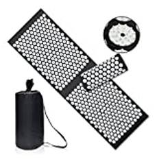 Shiatsu Massagekudde Med Värmefunktion Uppgradera lång nonslip akupressur kudde sensi massage matta kuznetsovs applikator lindra rygg smärta fot massager fitness pilat Massagekudde (Size : Update Acu