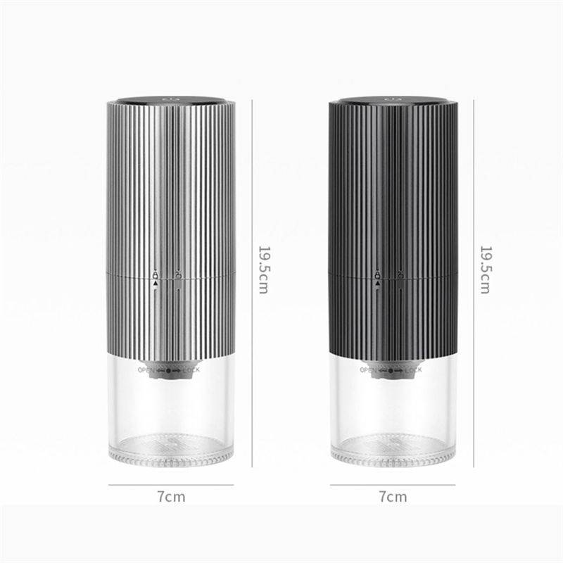 hihihi Electric Coffee Grinder Automatic Coffee Beans Spice Mill Espresso Coffee Machine Maker USB Charger Grinder Black