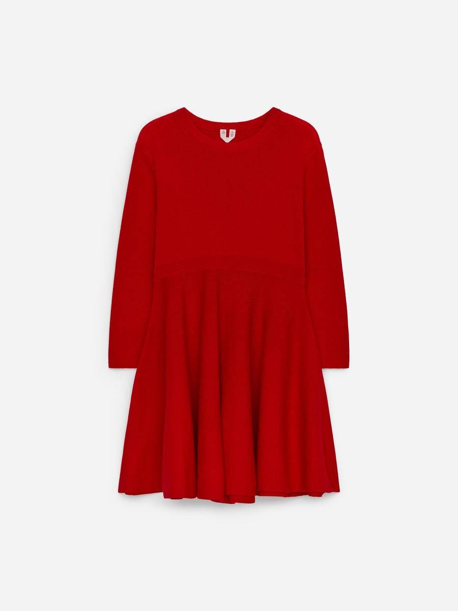 ARKET Knit Cotton-Wool Dress -Red, 110/116