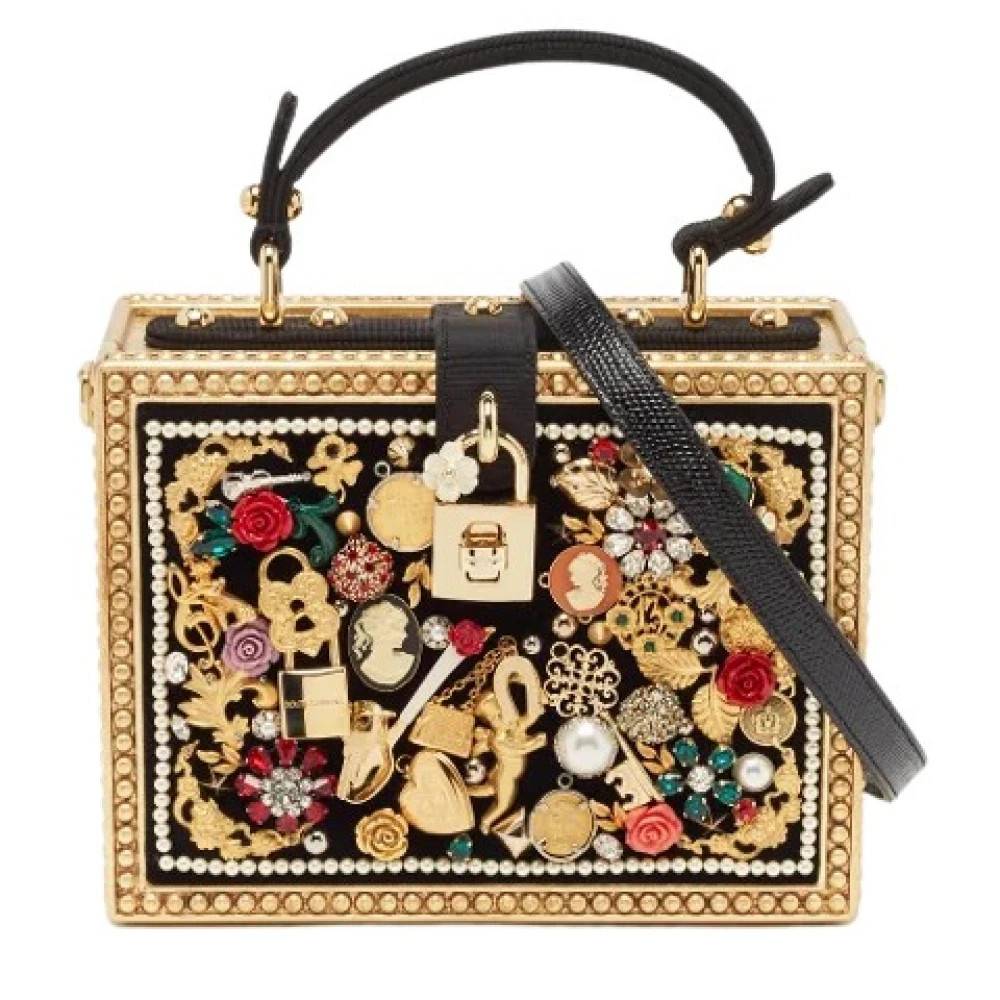 Dolce & Gabbana Pre-owned Pre-owned Box Bag - Vintage - Dame - Flerfarvet - ONE SIZE - Uld