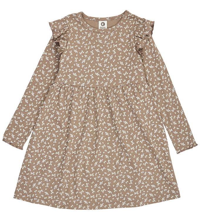Müsli Klänning - Rib - Alyssum - Valnöt/Oak/Mauve - Müsli - 5 år (110) - Klänning