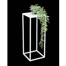 DanDiBo Blompall, metall, vit, fyrkantig, 50–70 cm, blomställ, sidobord, 96482, blompelare, modernt växtstativ, växtpall (60 cm)