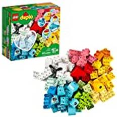LEGO 10909 DUPLO Classic Hjärtask Leksak för Barn, Byggsats med Stora Klossar, Främjar Barns Utveckling, Presentidé, från 1,5 år
