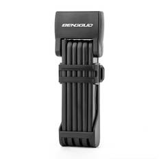 Bike Lock Portable Folding Lock for Bicycle Electric Bike Motorcycles with ABS Cover Strong svart