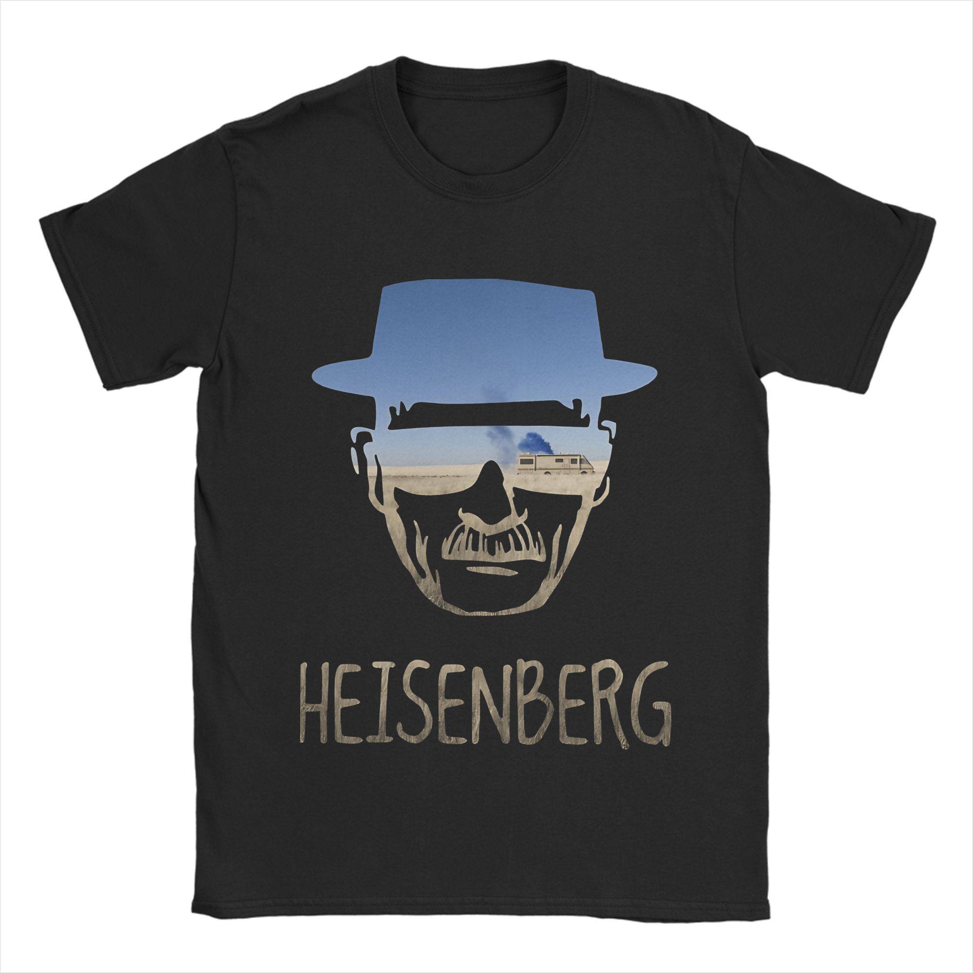 Heisenberg T-shirt Sommar Breaking Bad Mode T-shirts Herr 100% Bomull Rundhalsad Överdimensionerade T-shirts Kortärmade Vintage Toppar - Herr... cm gr
