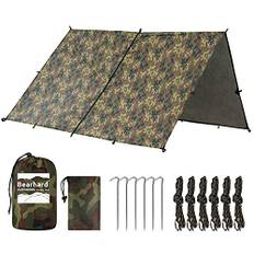 Bearhard Wasserdicht Camping Tarp Zeltplanen 3 x 3,6 m, Ultraleicht Multifunktionales UV Schutz Sonnensegel Zelt, ideal für Camping, Wandern, Picknick, Outdoor Aktivitäten