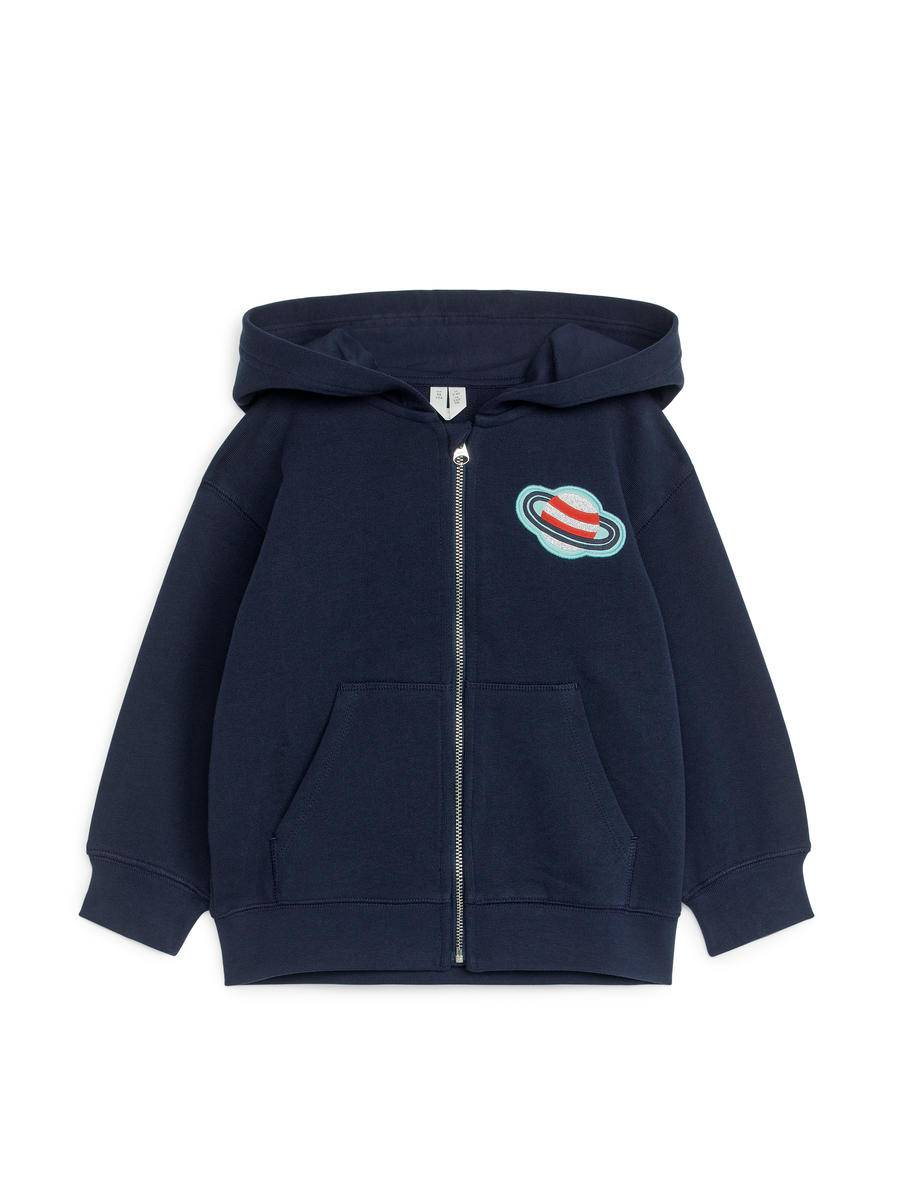 ARKET Embroidered Hoodie -Blue, 86/92