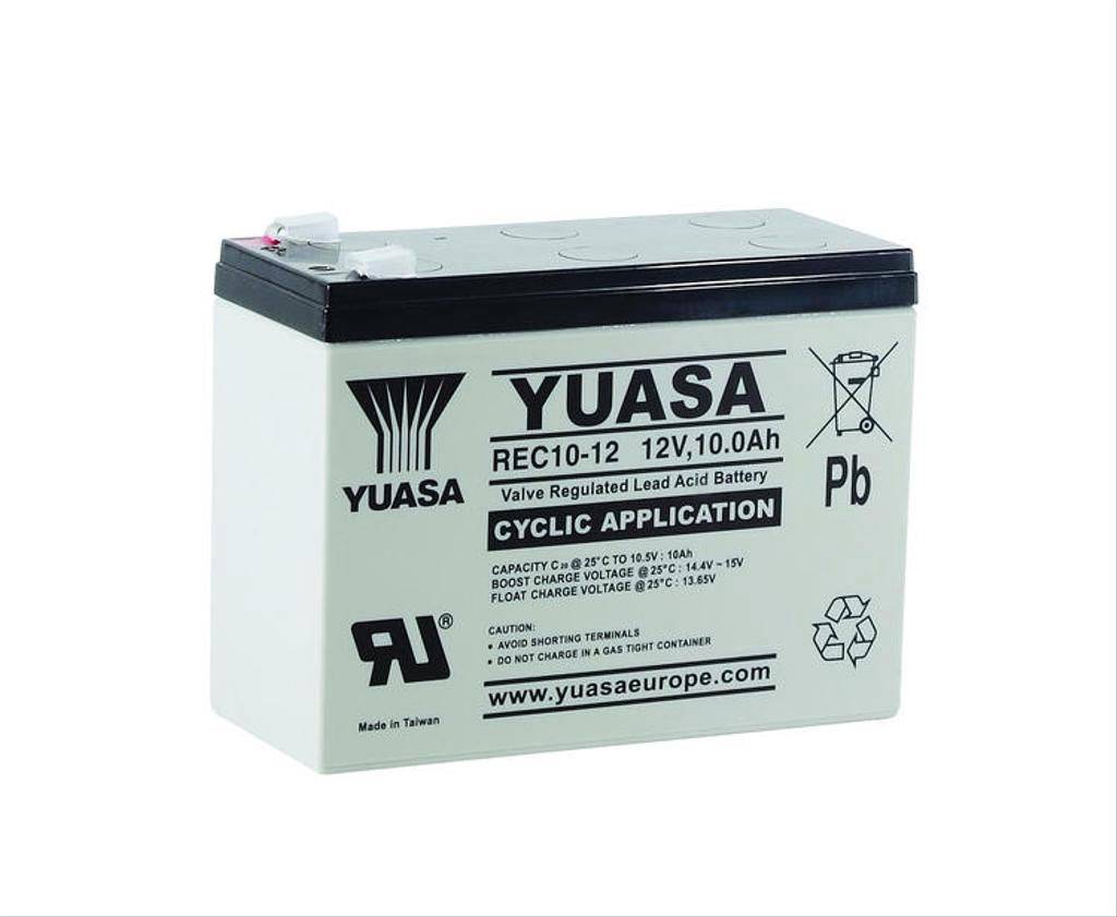 Yuasa 12V 10Ah (AGM) batteri 151 x 65 x 115