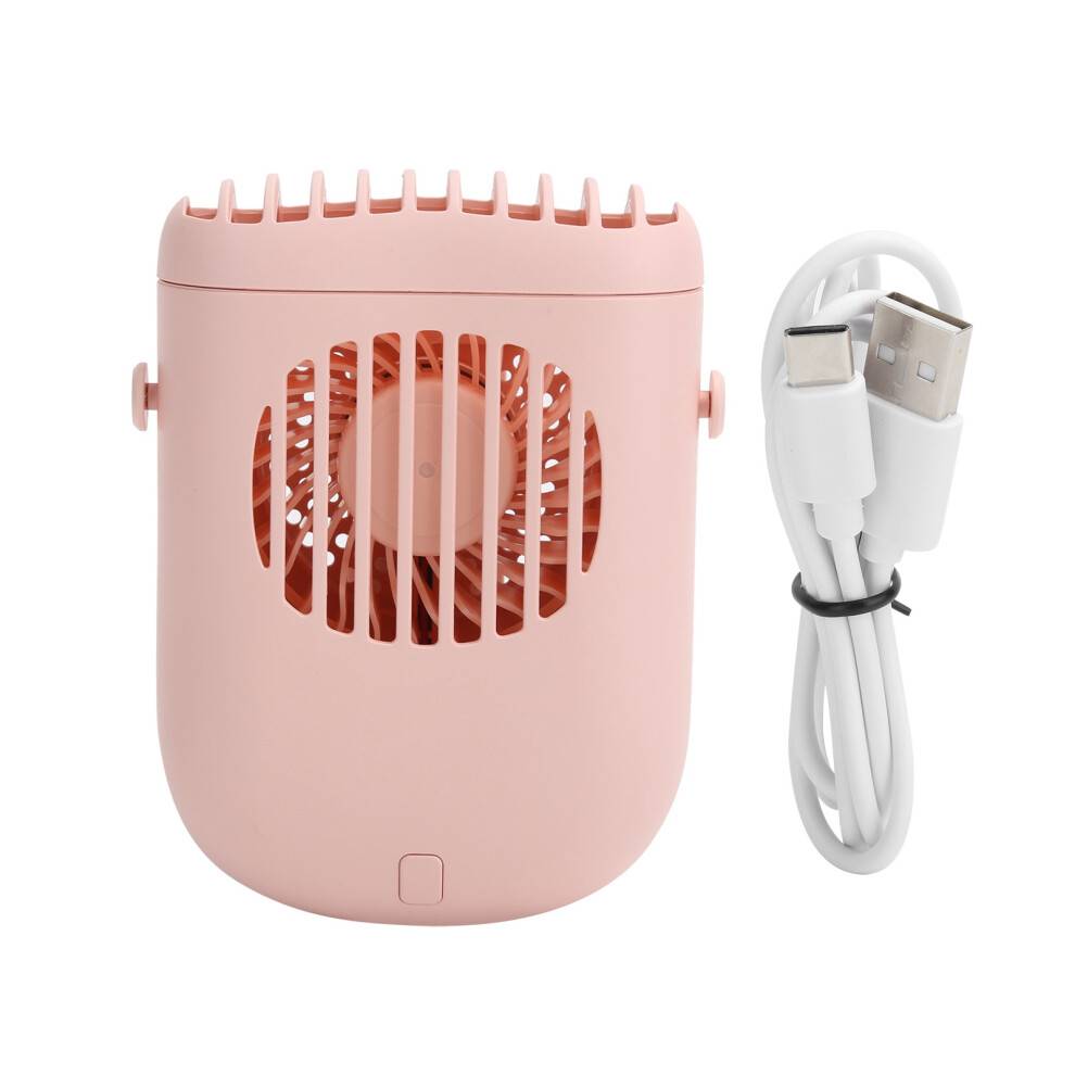 Stilfuld ultratynd ventilator til rejser, støjsvag drift, 360 graders roterbart design, mini bærbar USB genopladelig med bordstativ til kontoret,