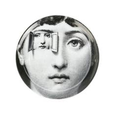 Fornasetti - underlägg med ansiktstryck - unisex - porslin - one size - Vit