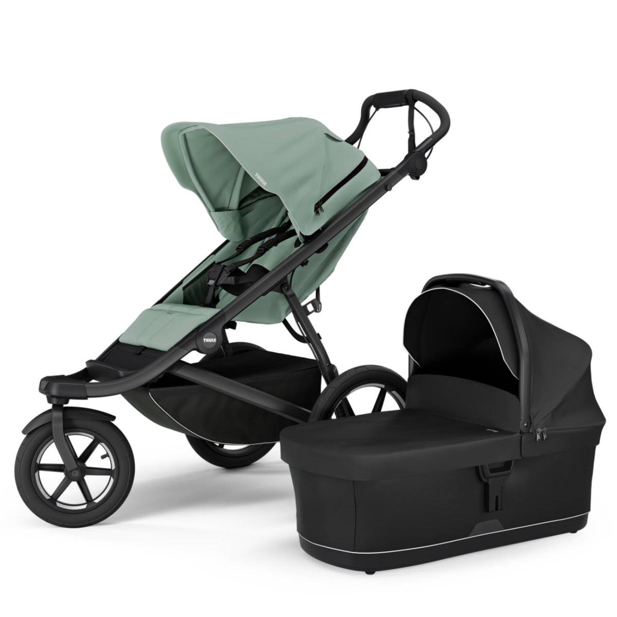 Thule Urban Glide 3 Combi Stroller 2026 - Mist Green - Magnetic Buckle
