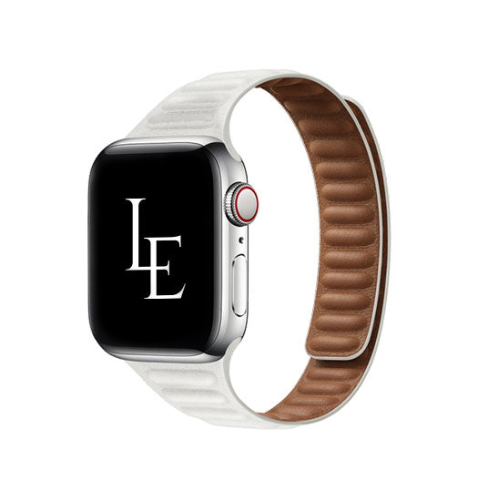 Apple Watch (38/40/SE/41/42mm) - L'Empiri™ Thin Magnetisk Læder Rem - Hvid