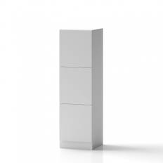 Kontorskab Lockers Fifty - 159x51,5x51,5 cm, Farve Hvid, Lås Nøgle lås