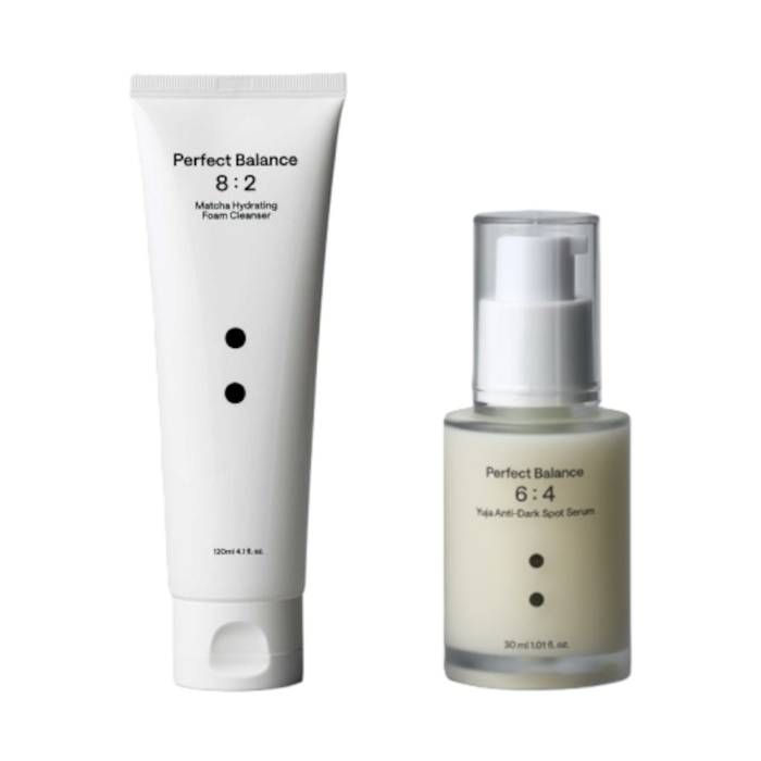 B : Lab - Matcha Hydrating Foam Cleanser (New version) - 120ml (1ea) + Yuja Anti-Dark Spot Serum - 30ml (1ea) Set - black