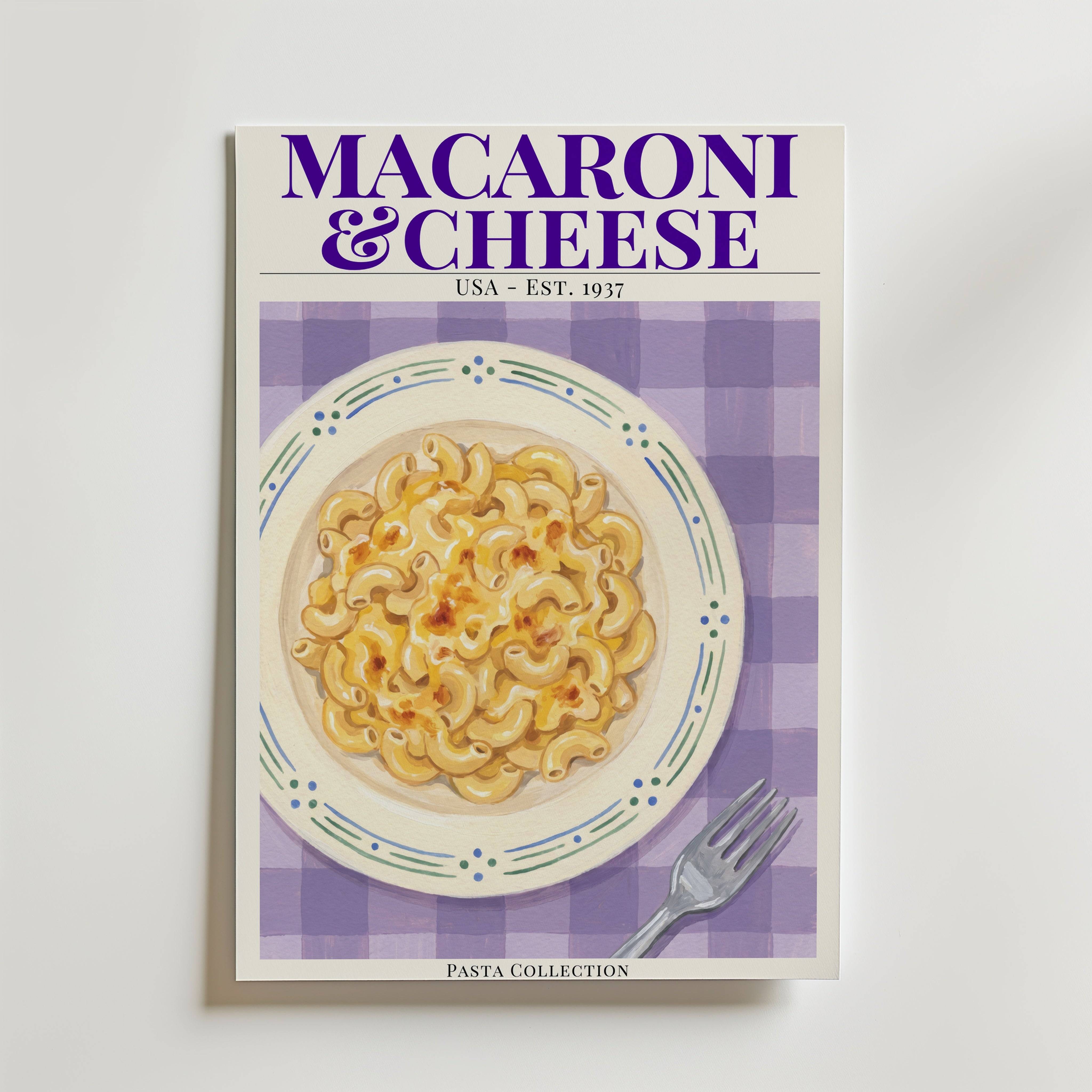 Macaroni & Cheese Poster - Premium Canvas 21x30 cm