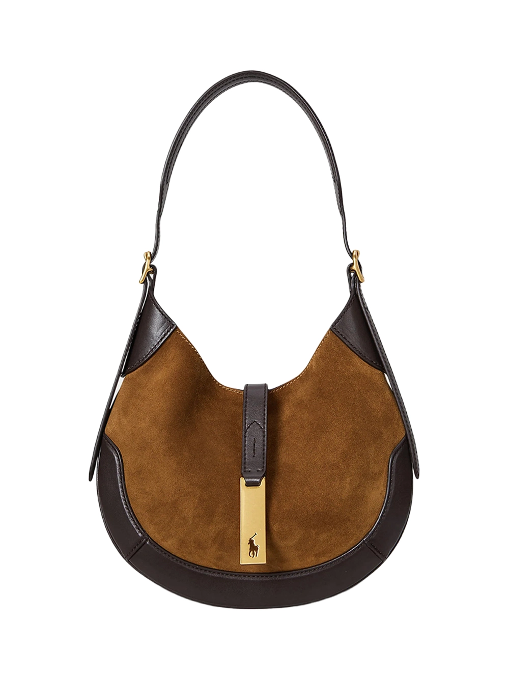 Polo Ralph Lauren Small Polo ID Suede Bag Camal