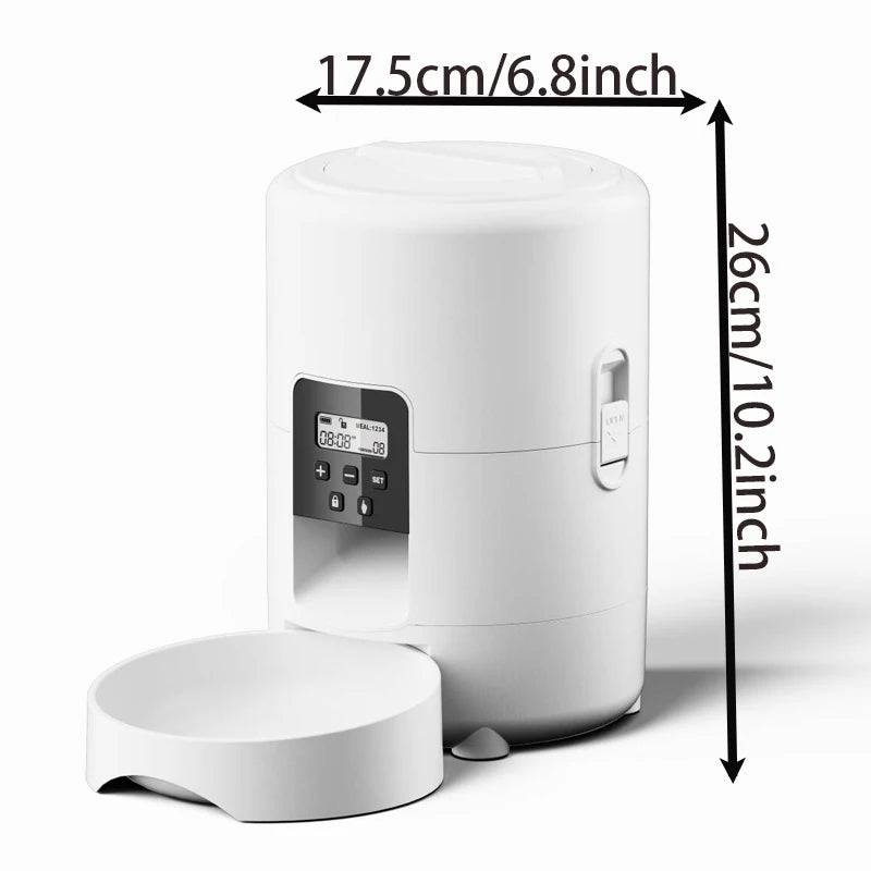 2L Smart Programmable Cat Feeder with LCD Display & Voice Recording - Button model-D / 2L / USB Type-C