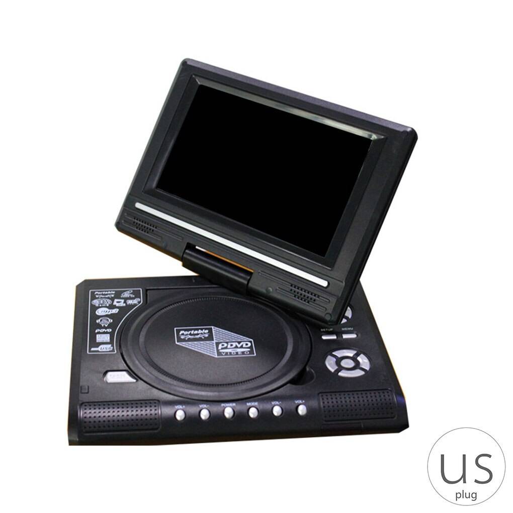 7.8 tums bärbar hd -tv hembil dvd -spelare vcd cd mp3 dvd -spelare usb -kort rca tv portatil kabelspel 270 rotera lcd -skärm - Us plugg