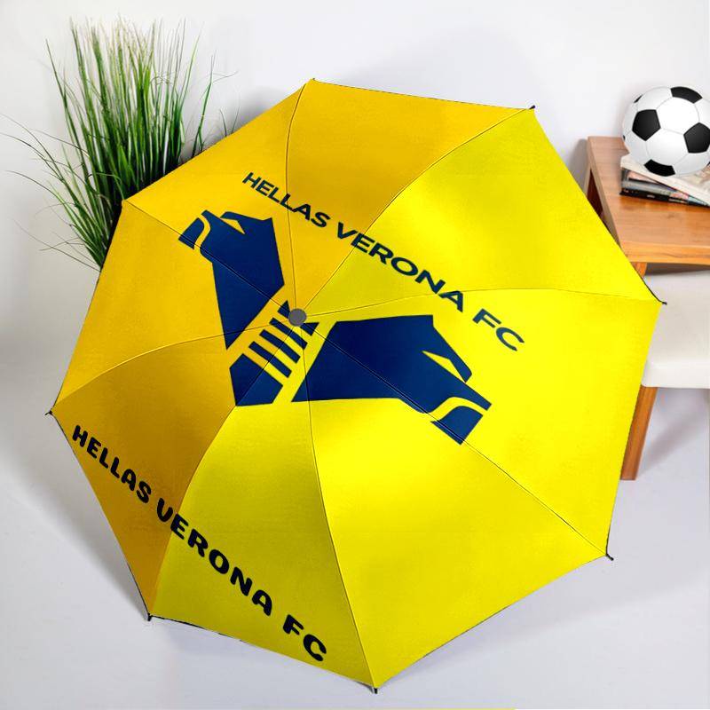 Hellas-Verona Crest Automatisk Fällbar Paraply - 8-ribbad Reseparaply med Automatisk Öppning/Stängning & Bärbar, Gåva till Jul, Födelsedagar