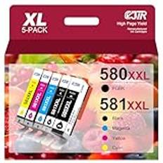 PGI-580 CLI-581 XXL-skrivarkassetter/Kompatibla för 580 581 kassetter multipack/för TR8550 TR7550 TR7500 TS705 TS6350 TS6150 TS9550 TS6250 TS8250 TR8500 TS6151 TS8150 TS8251