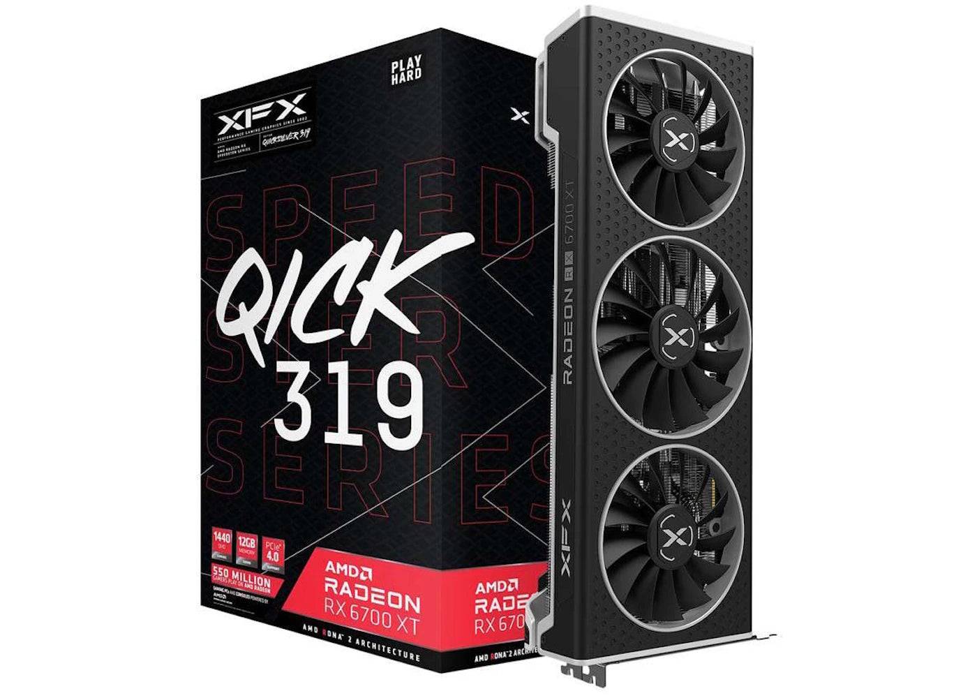 AMD XFX SPEEDSTER QICK319 Radeon RX 6700 XT ULTRA Gaming 12GB Graphics Card (RX-67XTYPUDP) - One Size (One Size)