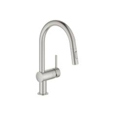 Grohe Minta etgr køk brus dual - etgrkøkkenbatteri, C-tud, ethulsmontage, supersteel 32321DC2