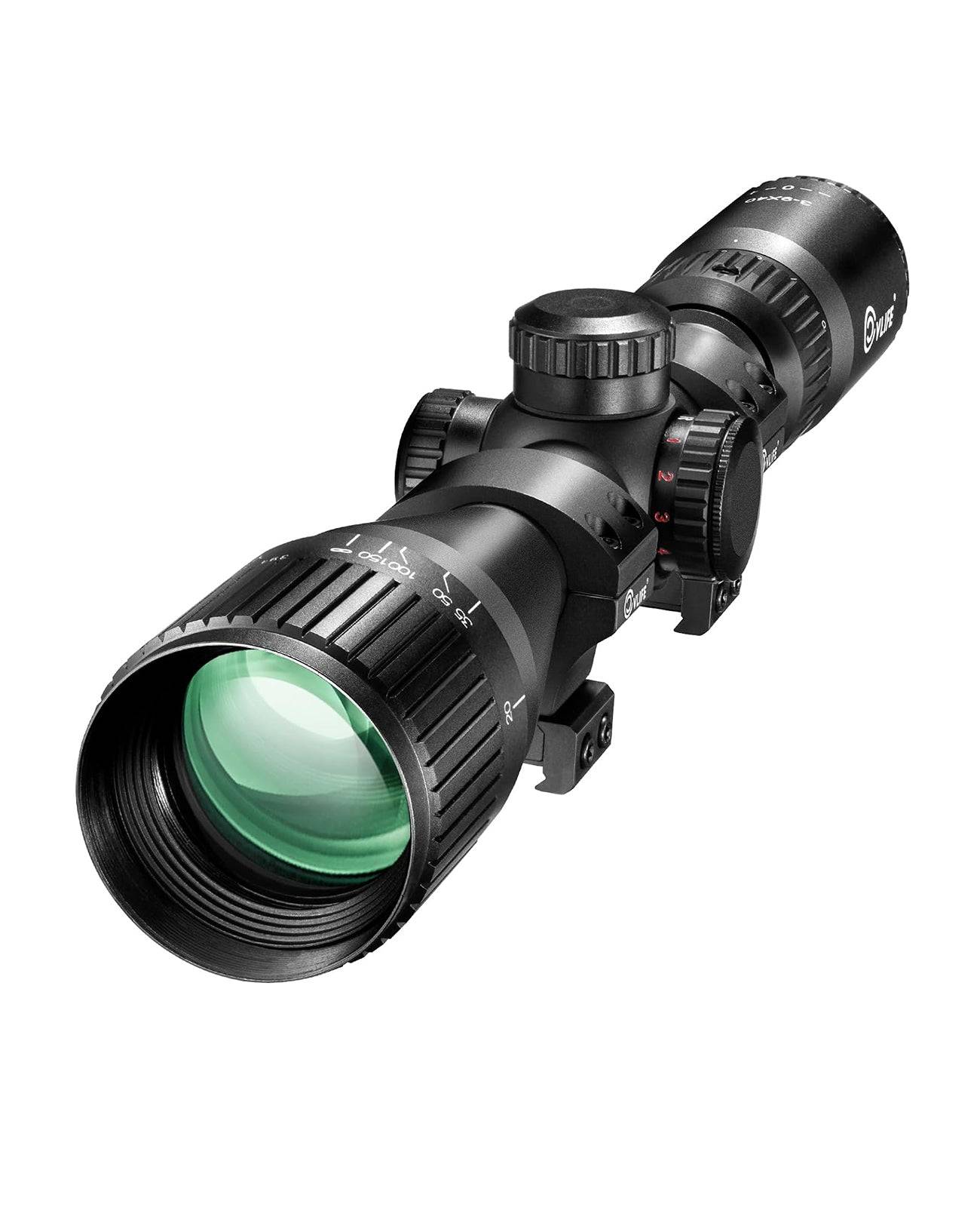 CVLIFE JackalHowl 3-9x40 AO Rifle Scope - Illuminated Mil-Dot Reticle
