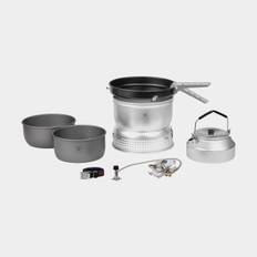 Gaskök Trangia 25 Large, 2100 W + 2 kittlar i HA / hårdanodiserad aluminium + 1 stekpanna i NS / Non Stick-teflon + vindskydd i UL / UltraLight-aluminium + 1 kaffepanna + griptång + rem, + Summer Gas (230 gram)