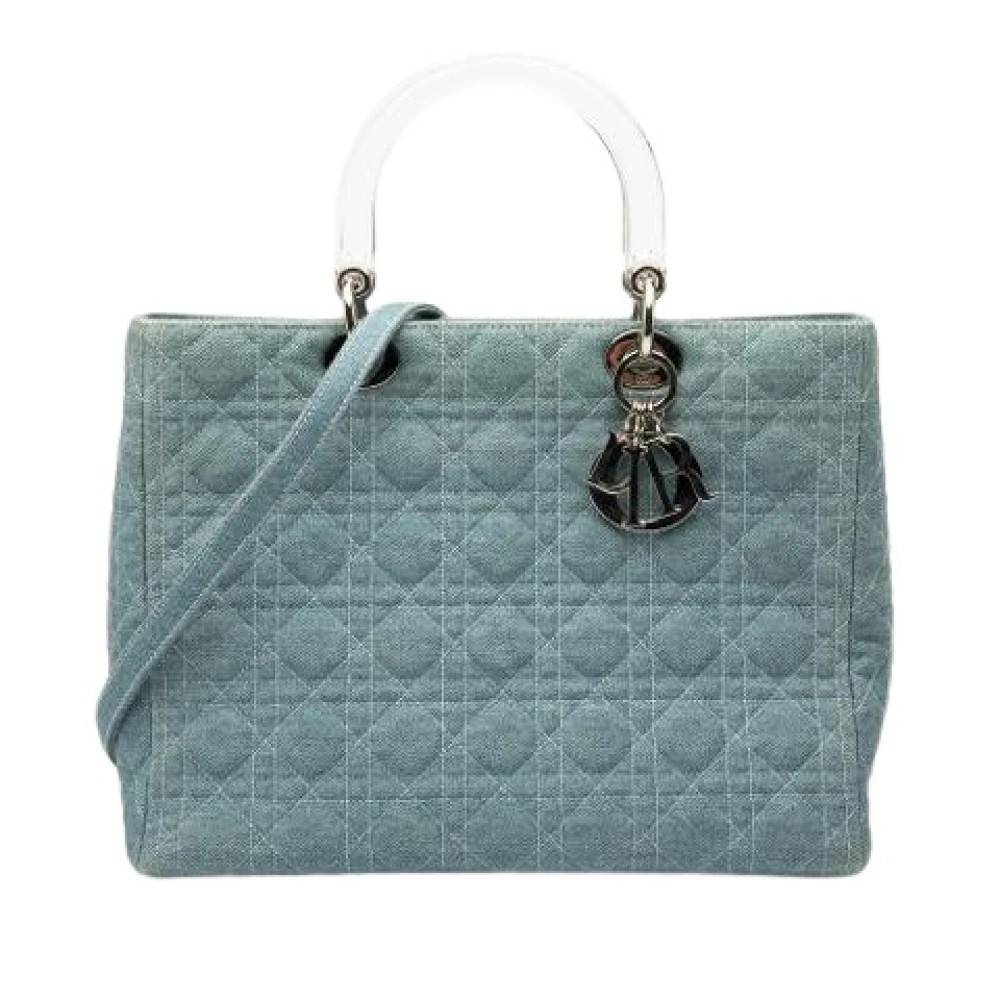Dior Vintage Pre-owned Vintage Denim Håndtaske - Vintage - Dame - Blå - ONE SIZE - Denim