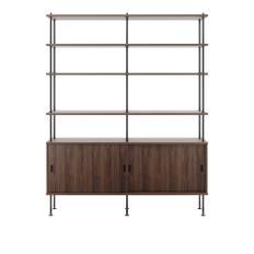 Carl Hansen - BM0253 150 x 189 cm, Oljad Valnöt - Hyllsystem - Børge Mogensen - Träfärgad - MDF/Metall/Trä